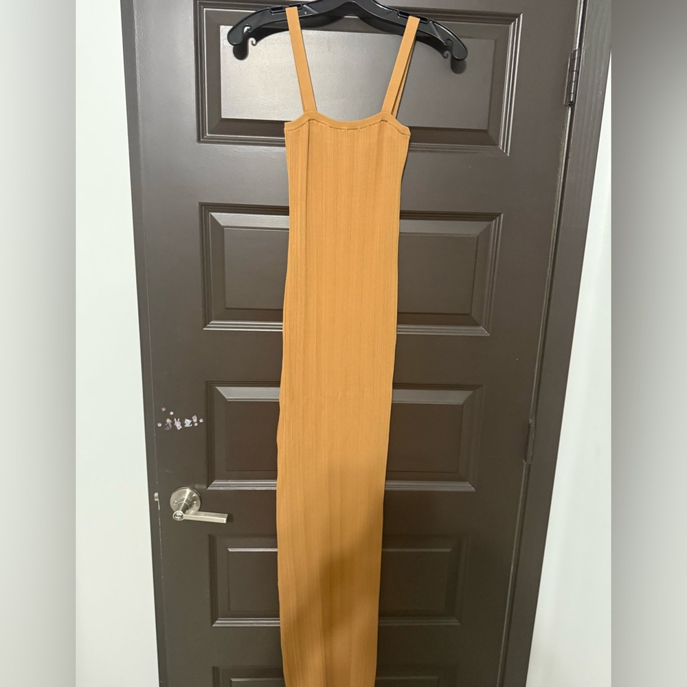 Good American Mustard Maxi Dress